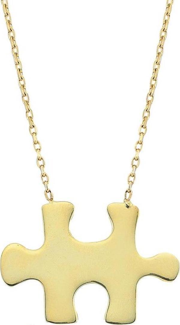 Glorria Altın Puzzle Kolye - Image 1