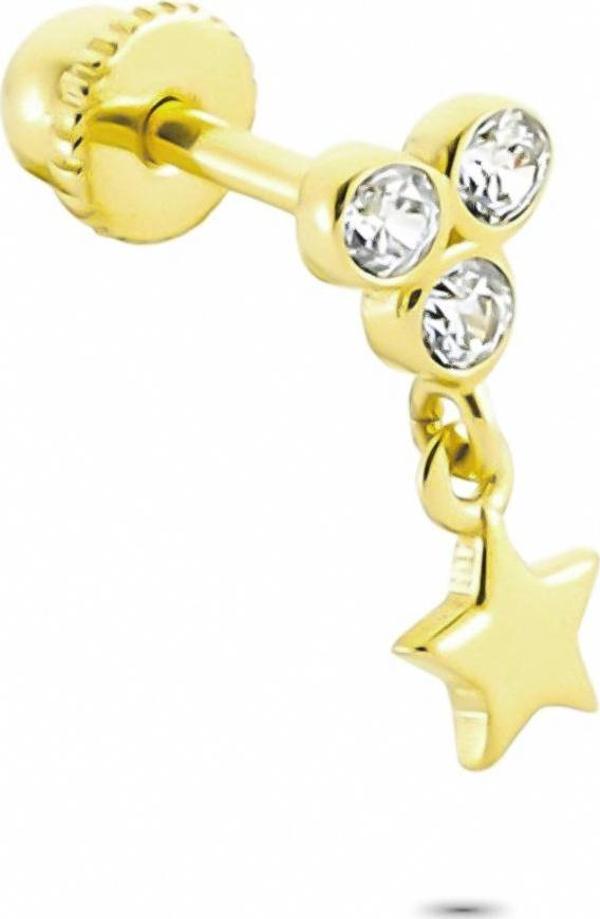 Glorria Altın Sallantı Üç Taş Helix Piercing - Image 1