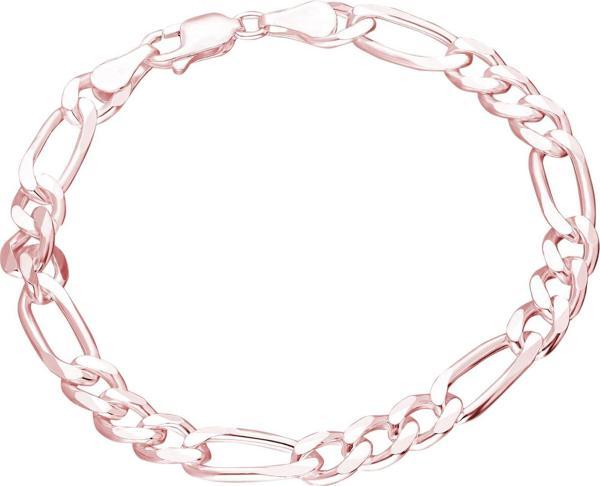 Glorria Gümüş Rose Figaro Zincir Bileklik - Image 1