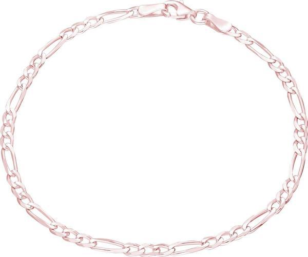 Glorria Gümüş Rose Figaro Zincir Bileklik - Image 1