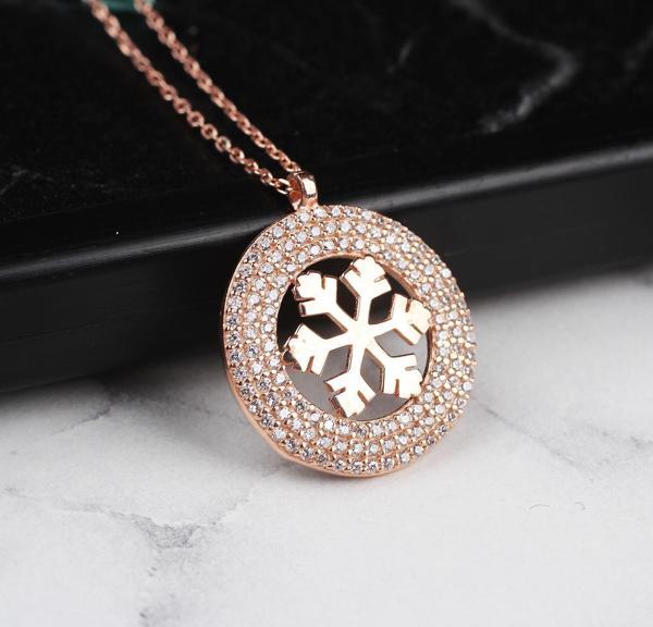 Glorria Gümüş Kar Tanesi Kolye - Image 1