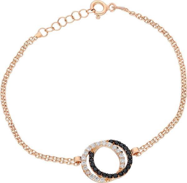 Glorria Gümüş Çift Halka Bileklik - Image 1