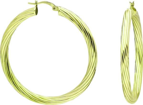 Glorria Gümüş 4 cm Burgu Halka Küpe - Image 1