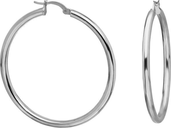 Glorria Gümüş 4 cm İnce Halka Küpe - Image 1