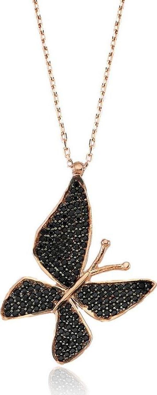 Glorria Gümüş Kelebek Kolye - Image 1