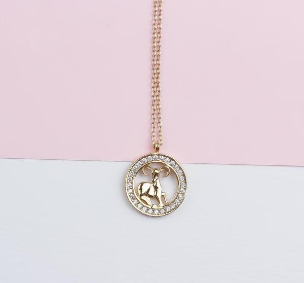 Glorria Gümüş Koç Burcu Kolye - Image 1