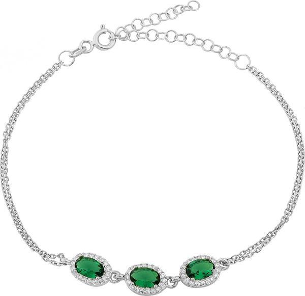Glorria Gümüş Anturaj Oval Bileklik - Image 1