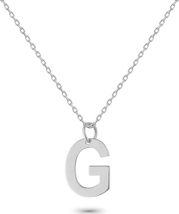 Glorria Gümüş G Harfi Kolye - Image 1