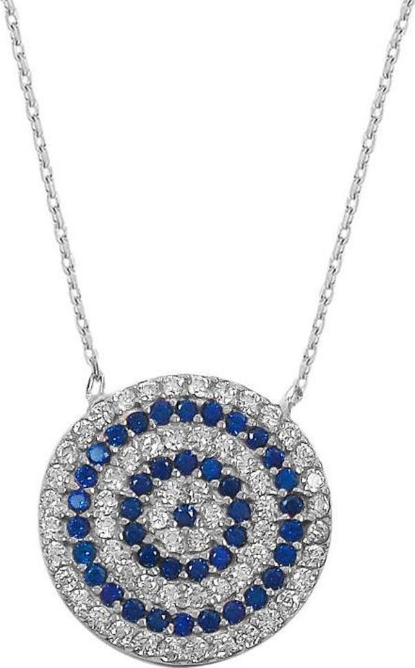 Glorria Gümüş Nazar Boncuğu Kolye - Image 1