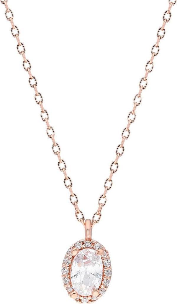 Glorria Gümüş Oval Anturaj Kolye - Image 1