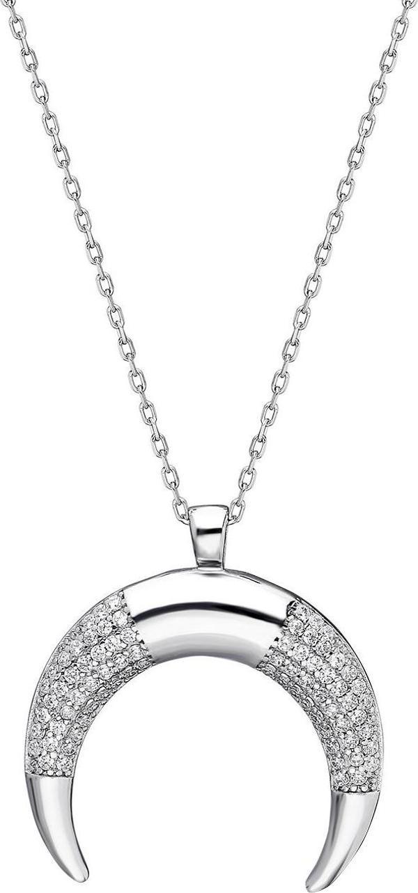 Glorria Gümüş Hilal Kolye - Image 1