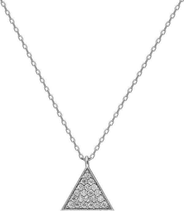 Glorria Gümüş Üçgen Kolye - Image 1