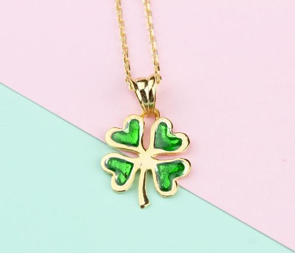 Glorria Gümüş Yonca Kolye - Image 1