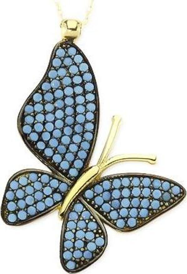 Glorria Altın Kelebek Kolye - Image 1