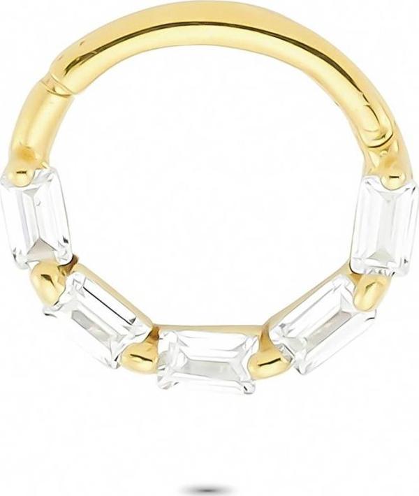 Glorria Altın Geometrik Halka Piercing - Image 1