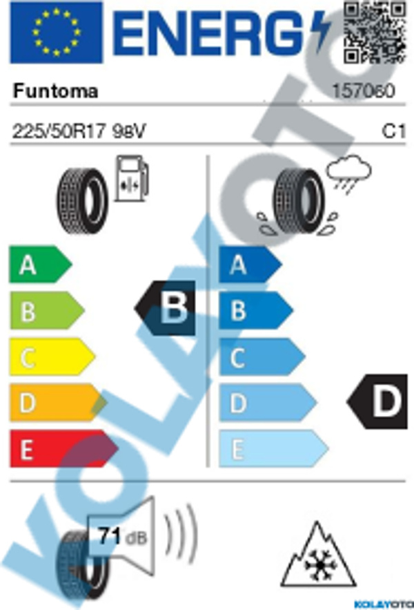 Funtoma Roadfun Winter 225/50R17 98V Reinf M+S (Kış) (2023) - Image 1