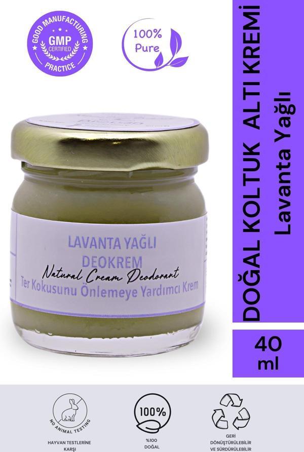 Lavanta Yağlı Krem Deodorant 40 Ml. %100 Doğal - Image 1
