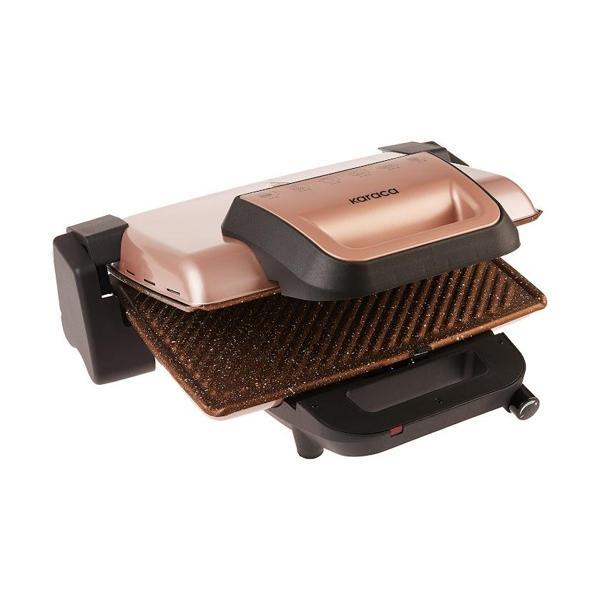 Karaca Rosegold Granit Izgara ve Tost Makinesi 1800w 6 Dilim Kapasiteli - Image 1