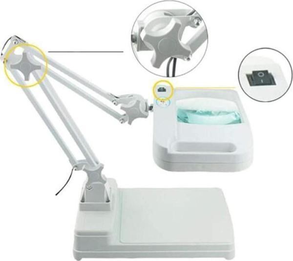 5X 10X Büyüteç - Led Işıklı Süper Parlak Enerji Tasarruflu  Masa Lambası Lt-861 - Image 1