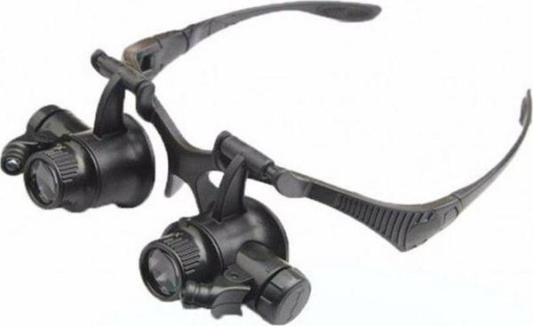 Gözlük Modeli 10X 15X 20X 25X Lens 2 Led Işıklı Büyüteç - Image 1
