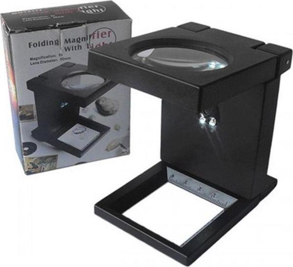 Katlanır Plastık Led Işıklı Test Cıhazı Büyüteç 2.5X90Mm - Image 1