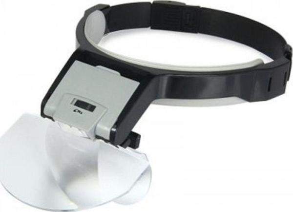 Lens Takmalı 5 Lenslı Led Lambalı Şapka Tip Büyüteç - Image 1