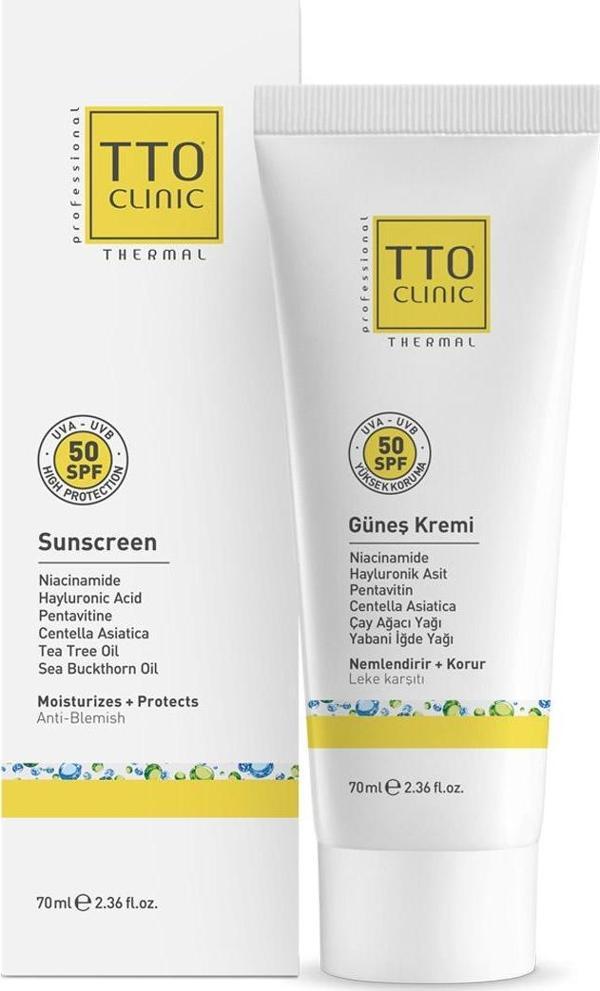 TTO CLINIC Güneş Koruyucu Krem 50 SPF 70 ML - Image 1
