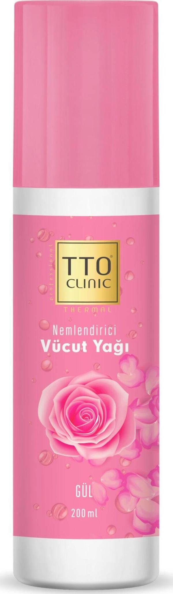 TTO CLINIC NEMLENDİRİCİ VÜCUT YAĞI - Gül kokulu 200ML - Image 1