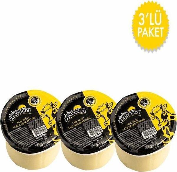 Gündoğdu Taze Kaşar Peynir 400 gr 3'lü - Image 1