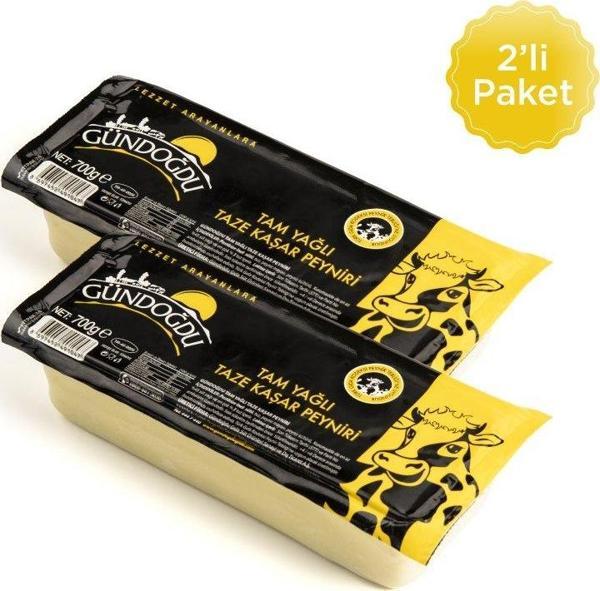 Gündoğdu Taze Kaşar Peynir 700 gr 2'li - Image 1