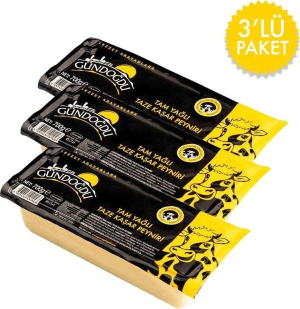 Gündoğdu Taze Kaşar Peyniri 700 gr - 3'lü Paket - Image 1