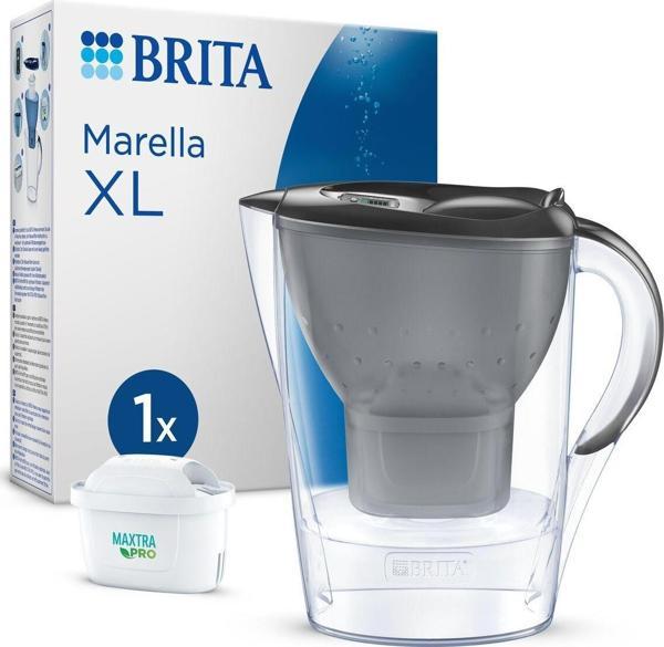 BRITA Marella XL Maxtra Pro All-In-1 Filtreli Su Arıtma Sürahisi - Grafit - Image 1