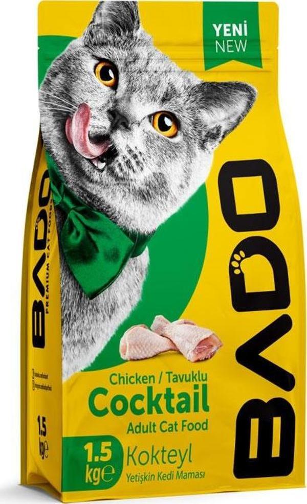Bado Yetişkin Kedi Maması Kokteyl 1,5 Kg - Image 1