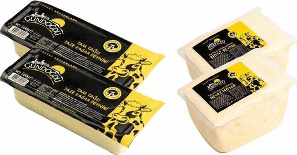 Gündoğdu Taze Kaşar Peyniri 1000 gr X Gündoğdu Klasik Beyaz Peynir 1300 gr - Image 1