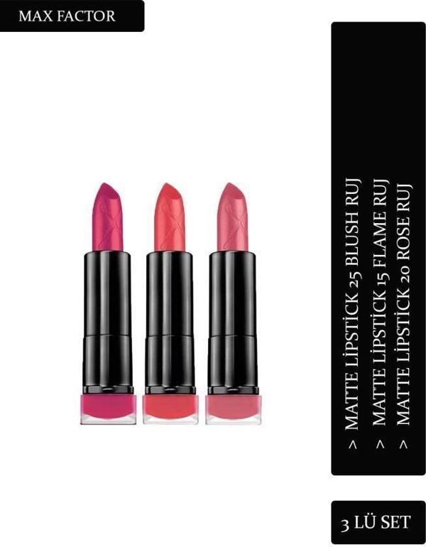 Max Factor Matte 3-Lü Ruj Seti  - Image 1