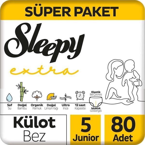Sleepy Extra Günlük Aktivite Süper Paket Külot Bez 5 Numara Junior 80 Adet - Image 1