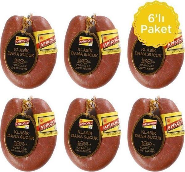 Apikoğlu 100 Yıllık Formül Klasik Kangal Sucuk 6'lı 2700  gr - Image 1