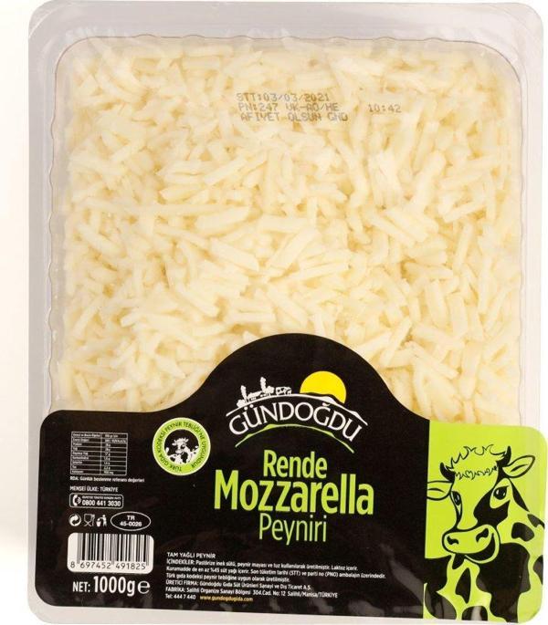 Gündoğdu Mozzarella Peyniri (Rende) 1000gr - Image 1
