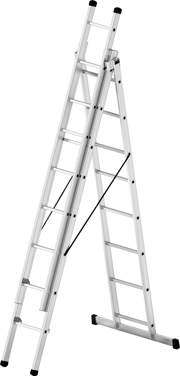 Narvon 3X2,5 (7,5 M) A Tipi Sürgülü Alüminyum Merdiven - Image 1