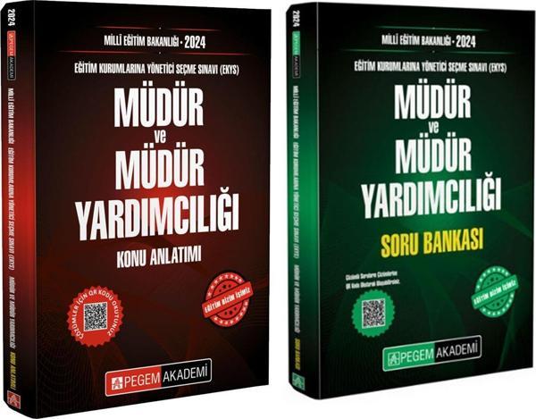 Pegem Yayınları 2024 EKYS Müdür ve Müdür Yardımcılığı Konu ve Soru Seti 2 Kitap - Pegem Akademi Yayıncılık - Image 1
