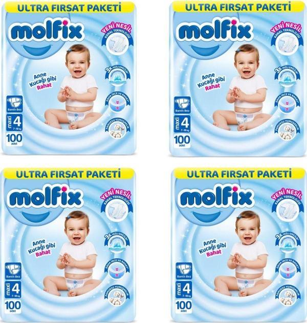 Molfix Bebek Bezi Ultra Fırsat Paketi 4 Numara 400'lü - Image 1