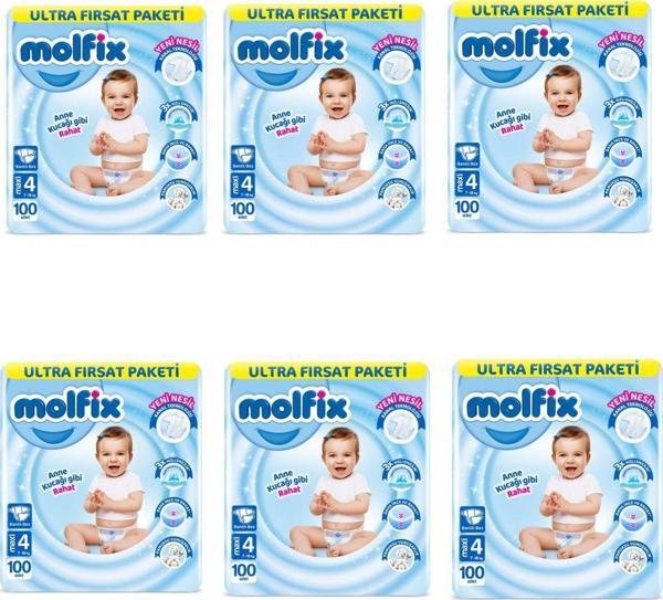 Molfix Bebek Bezi Ultra Fırsat Paketi 4 Numara 600'lü - Image 1