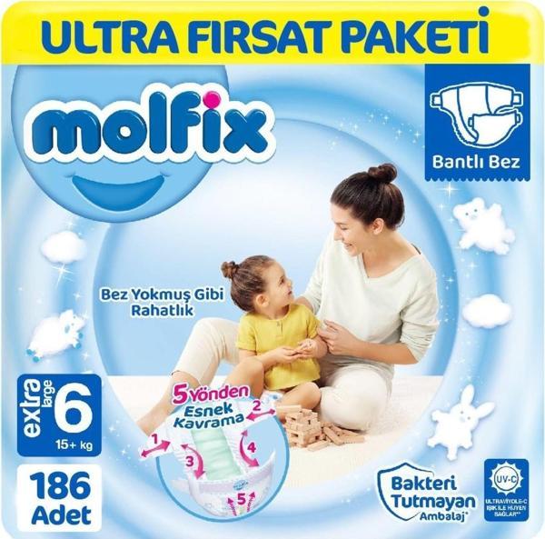 Molfix Bebek Bezi Ultra Fırsat Paketi X Large 6 No 62 Li X 3 Adet - Image 1