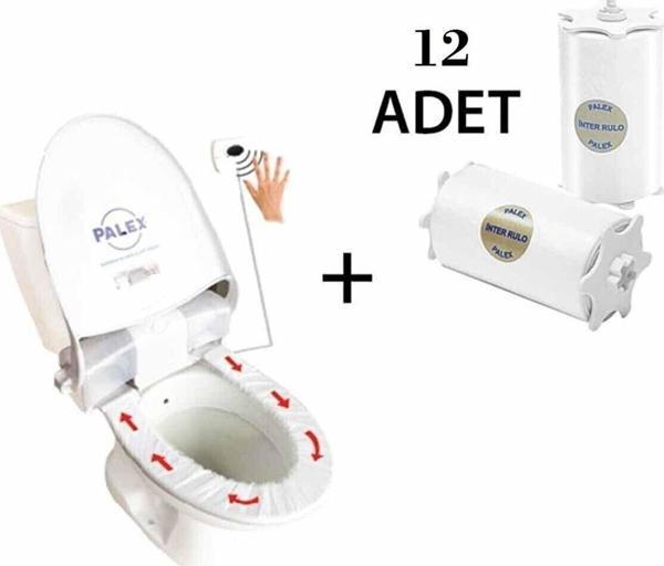 Palex Hijyenik Klozet Kapak Örtüsü Dispenseri + 12 Rulo - Image 1