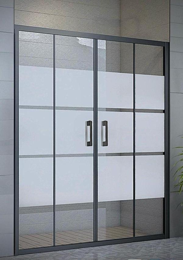 Durul Duşakabin Ön Cephe 5 mm Siyah Box Desen Yükseklik 190 cm - Image 1
