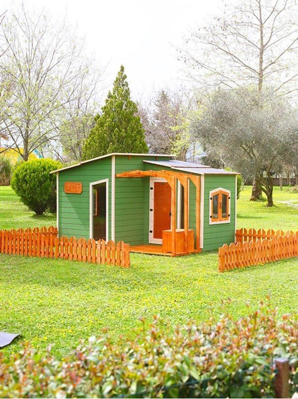 Mandu Ahşap 	Bahçeli Modern Playhouse (Oyun Evi) - Image 1