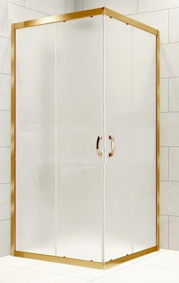 Durul Duşakabin Kare Altın 5 mm Buzlu Cam Yükseklik 190 cm - Image 1