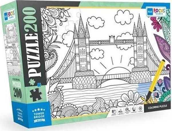 Blue Focus Kule Köprüsü 200 Parça Boyanabilir Puzzle BF388 - Image 1