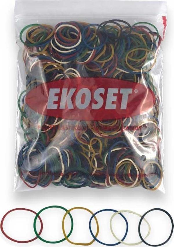 Renkli Kauçuk Toka Lastiği Karışık 6 Renk 40mm 1000 Adet - Image 1