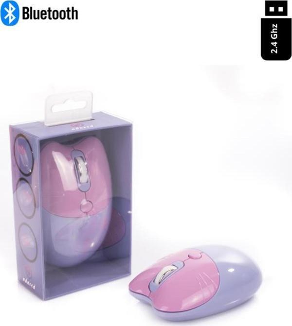 Sevimli Kedi Kablosuz Mor Bluetooth Mouse - Image 1
